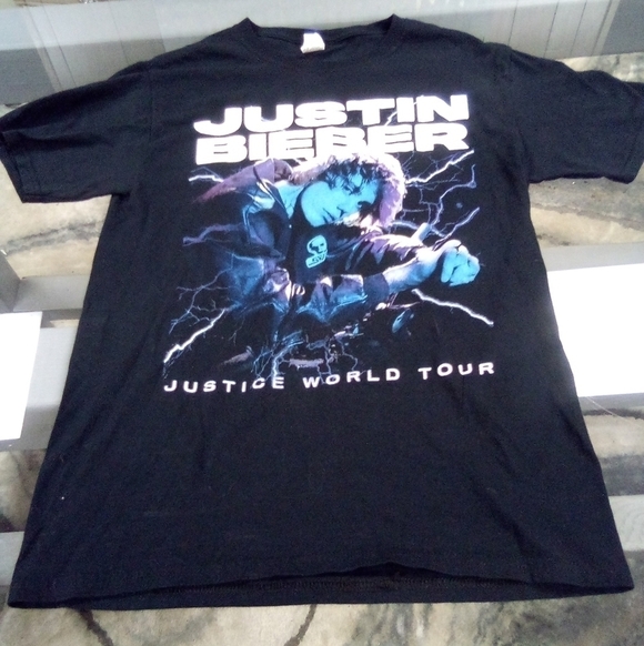 Women's Justin Bieber Justice World Tour 2022 Concert T Shirt Size Small S Music - Picture 1 of 4